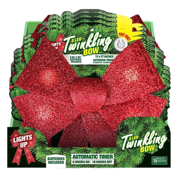 Magic Seasons Magic Seasons LED Bow 17 in. Hanging Decor 702095 - main